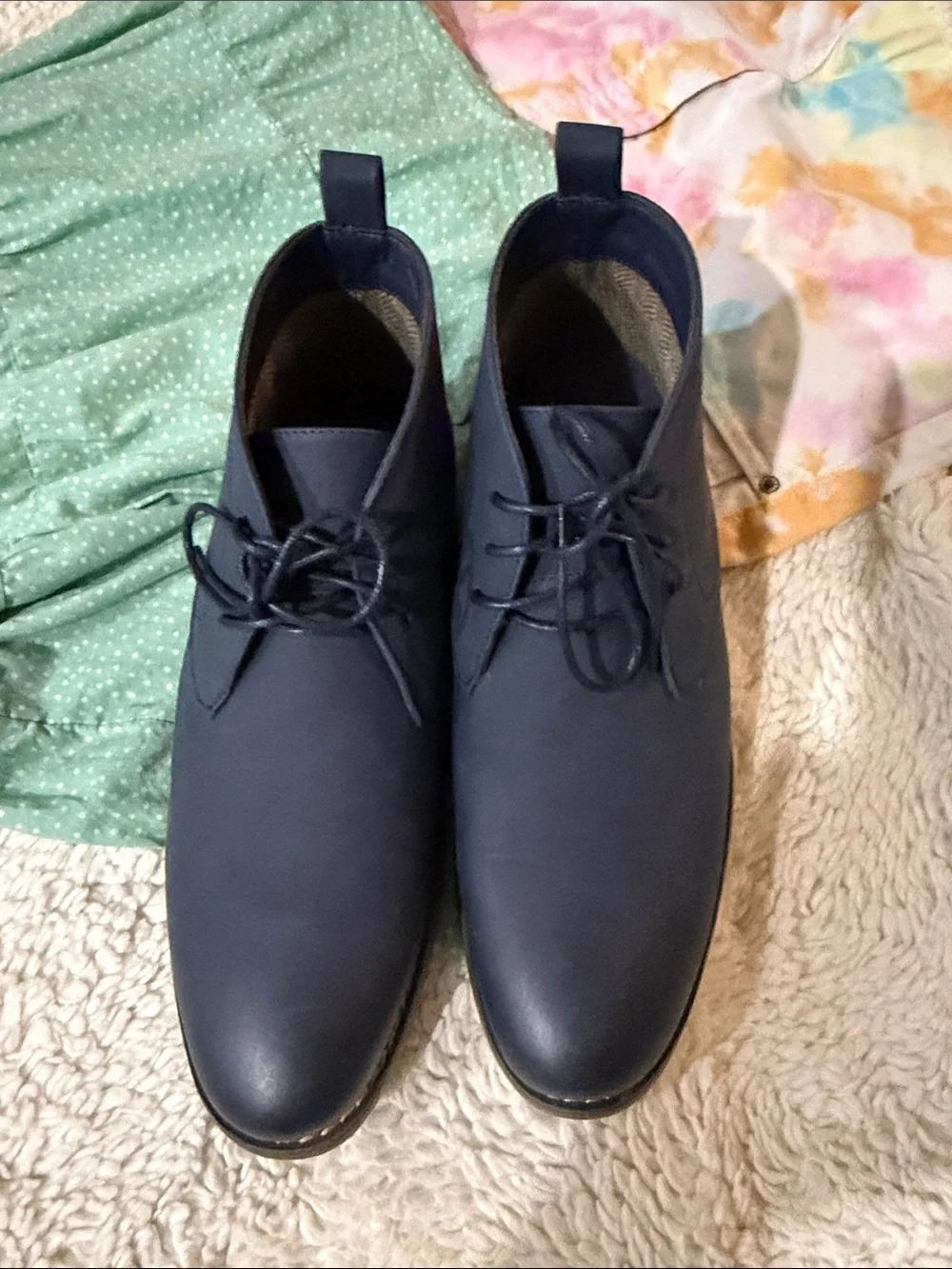 Toecap 10.5 Men's Navy Chukka Boots - Classic Lace-Up Comfort